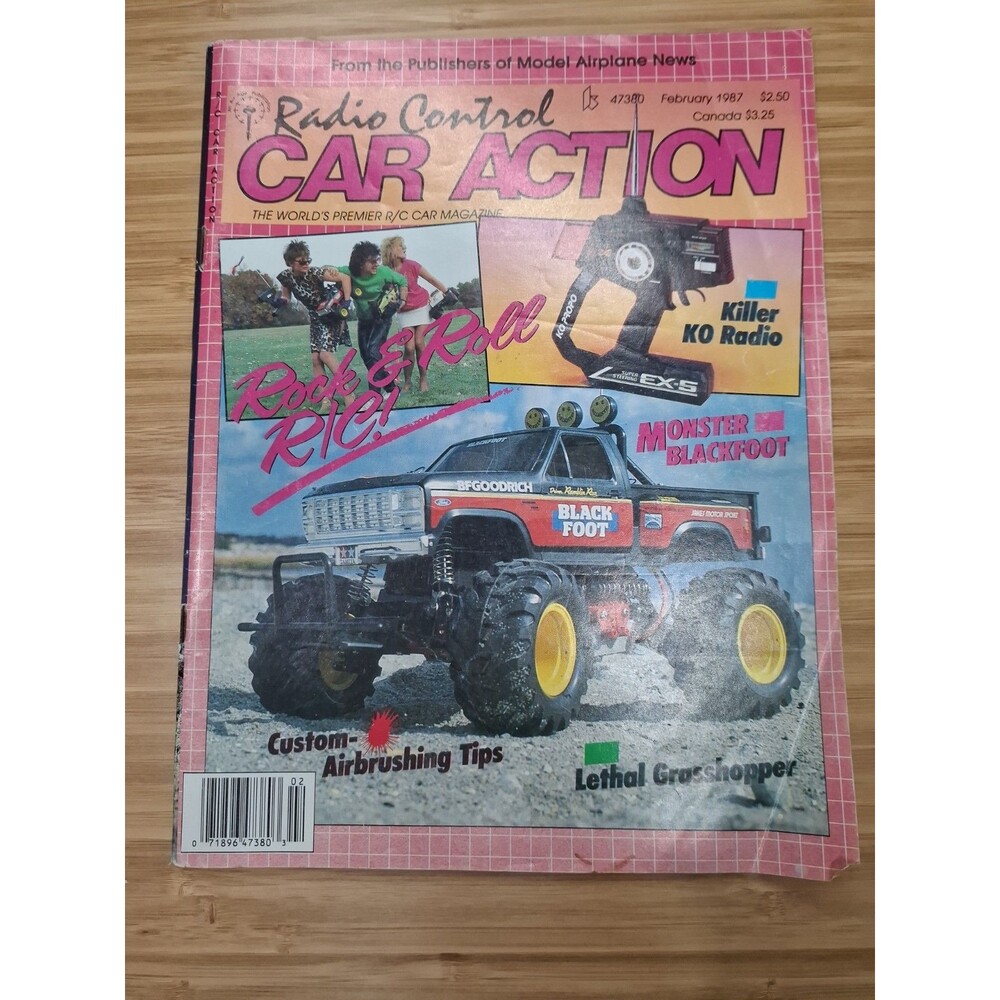 Radio Control Car Action magazine RCCA February 1987 RC vintage Tamiya Blackfoot